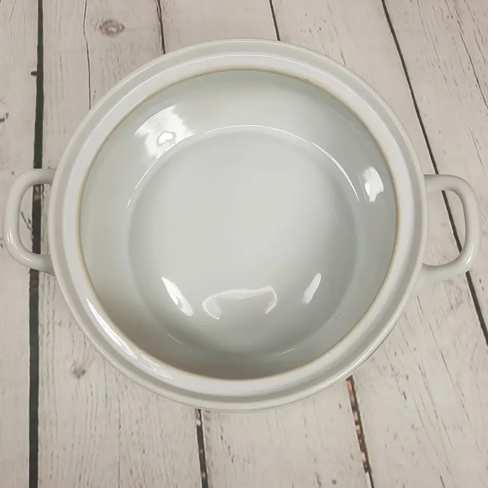 Inheritance Tableware Vintage Imperial Green Stoneware Covered Casserole Dish